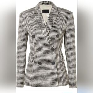 Malene Birger black white double breasted blazer euro sz 38 US 8 or medium.